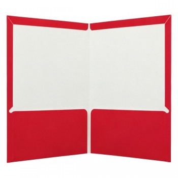 Folder oficio plastificado con 5 piezas rojo