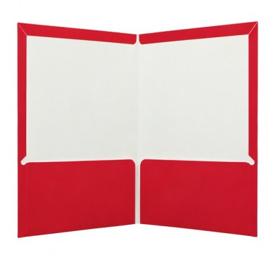 Folder oficio plastificado con 5 piezas rojo