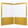 Folder oficio plastificado con 5 piezas oro