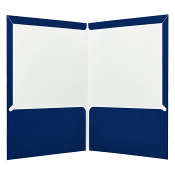 Folder oficio plastificado con 5 piezas azul marino