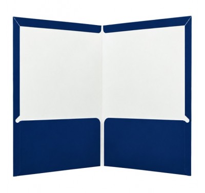 Folder oficio plastificado con 5 piezas azul marino
