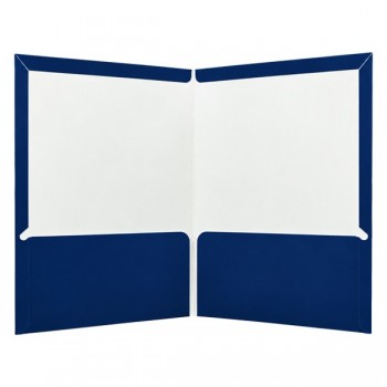 Folder carta plastificado con 5 piezas azul marino