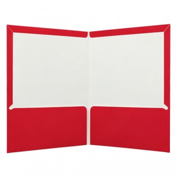 Folder carta plastificado con 5 piezas rojo