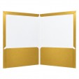 Folder tamaño carta plastificado con 5 piezas oro