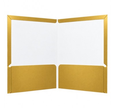 Folder tamaño carta plastificado con 5 piezas oro