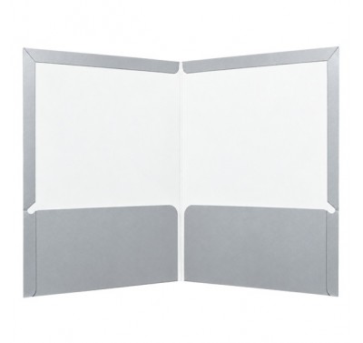 Folder tamaño carta plastificado con 5 piezas plata