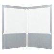 Folder oficio plastificado con 5 piezas plata