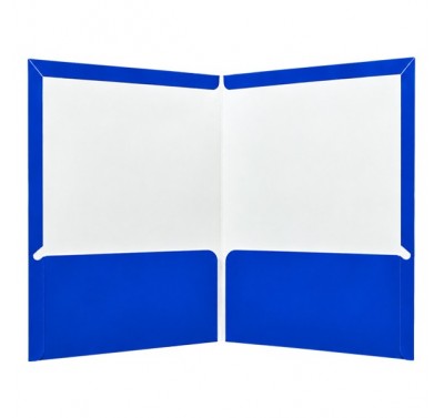Folder carta plastificado con 5 piezas azul cobalto/rey