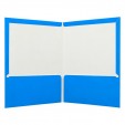 Folder carta plastificado con 5 piezas azul medio