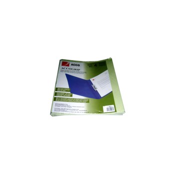 Folder accogrip tamaño oficio verde claro Acco (con palanca de presion) con 4 piezas