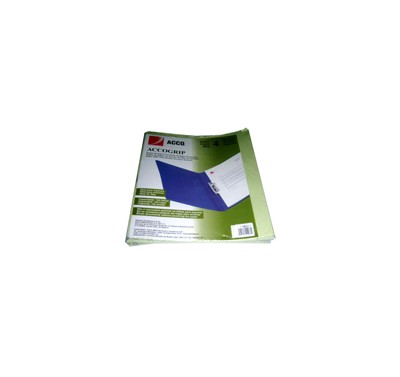 Folder accogrip tamaño oficio verde claro Acco (con palanca de presion) con 4 piezas