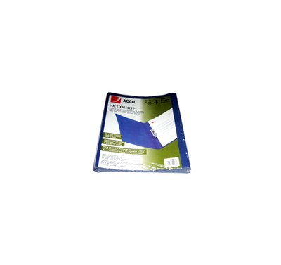 Folder accogrip tamaño oficio azul obscuro Acco (con palanca de presion) con 4 piezas