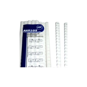 Arillo plastico GBC 5/16 blanco (21-35 hojas) con 25 piezas