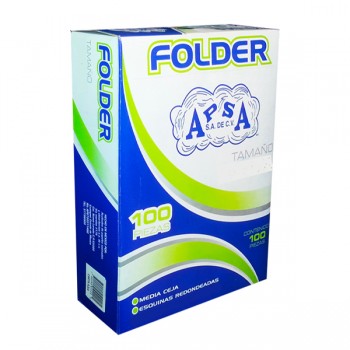 Folder tama&ntilde;o oficio Apsa azul