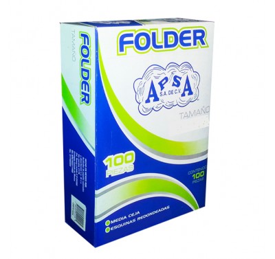 Folder tamaño oficio Apsa azul