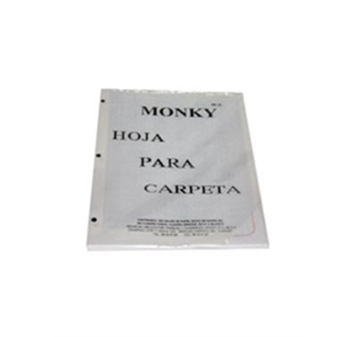 Hoja trussel Monkie tamaño carta blanco con 100 hojas