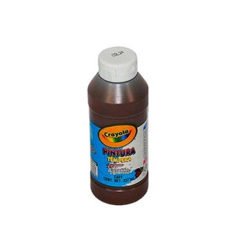 Pintura tempera Crayola cafe de 237 ml.