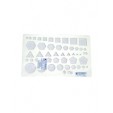 Gioser Stencil s-15 figuras geometricas con 10 piezas