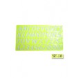 Gioser fluorescente Stencil 10 letra gotica inclinada 24 mm con 5 piezas
