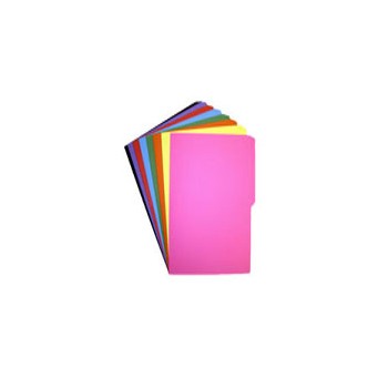 Folder tamaño carta fluorescente amarillo electrico con 25 piezas