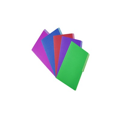 Folder tamaño oficio fluorescente rojo con 25 piezas